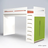 Alex Twin Loft Bed with Built-In Ladder
