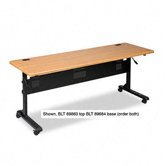 Flipper Training Table Base, 65-1/2w x 23-1/2d x 28-1/4h, Black