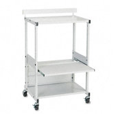 Stax Dual-Purpose Printer Stand with Three Shelves, 25 x 20 x 42-1/2, Gray