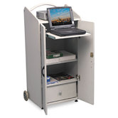 ROLZ Mobile Conference Center, 23-1/2 x 17 x 41-1/2, Gray