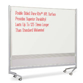 Mobile Partitions, Laminate, 76"x12"x74", White
