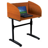 Black Cherry Lumina Laminate Study Carrel Desk