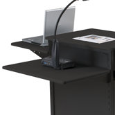 Extra Wide Presentation Cart Shelf in Black