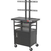 Adjustable Height Flat Panel TV Cart