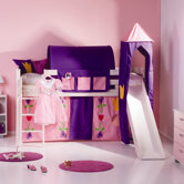 Trendy Princess Slanting Ladder and Slide Midsleeper Set