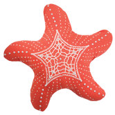 I Sea Life Embroidered Starfish Pillow