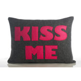 "Kiss Me" Decorative Pillow