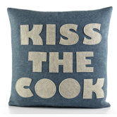 "Kiss The Cook" Decorative Pillow