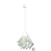 Radiance Flame Track Lighting Pendant with White Cloud Shade