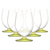 Tulip Footed Glass in Green