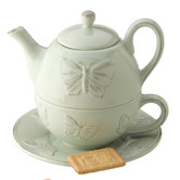 Butterflies Teapot for One Set