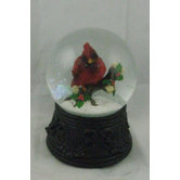 Cardinal on Branch Waterglobe