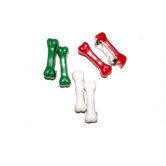 Holiday Dog Bone Barrettes (6 Pieces)