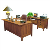 Craftsman Home Office 72" W U-Executive Desk with Left Return