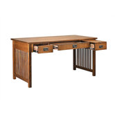Craftsman Home Office 60" W Deluxe Computer Library Desk