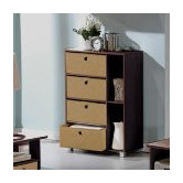 Espresso Living Multipurpose Storage Shelves Cabinet Dresser