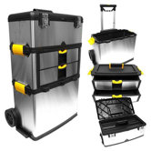 Massive and Mobile Stainless Steel Tool Box