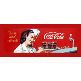Coca Cola Coke Waitress Stretched Canvas Print