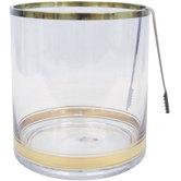 Ice Bucket with Tongs in Gold