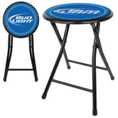 Bud Light Cushioned Folding Stool in Black