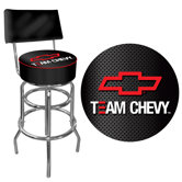 Team Chevy Racing Padded Bar Stool with Back