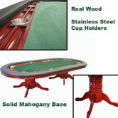 96" Deluxe Mahogany Texas Hold'em Table