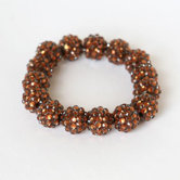 Crystal Fireball Acrylic Stretch Bracelet