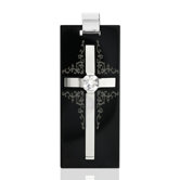 Two-tone Cross Center Crystal Necklace