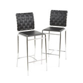 Cross Counter Stool in Black