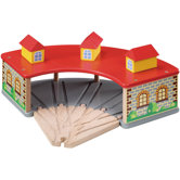 Large Train Track Red House
