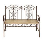 Wood and Metal Garden Bench