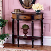 Artist's Originals Demilune 1 Drawer Console Table