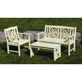 Fretwork 2 Piece Bench Seating Group