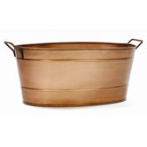 Oval Tub with Wrought Iron Handles
