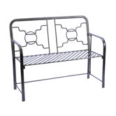 Bows and Circles Wrought Iron Garden Bench