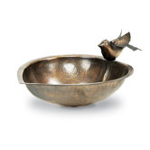 Heart Shaped Birdbath and Feeder