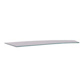 Radius Office Crescent Shaped 55" W Right-Sided Glass Top for Return