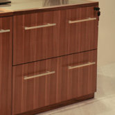 Radius Office Lateral File Cabinet with Grey Glass Top