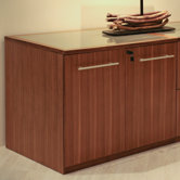 Radius Office 2 Door Cabinet with Grey Glass Top