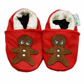 Gingerbread Man Soft Sole Leather Baby Shoes