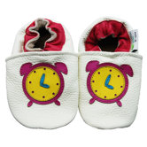 Alarm Clock Soft Sole Leather Baby Shoes