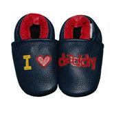I Love Daddy Soft Sole Leather Baby Shoes