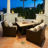 Slate 5 Piece Deep Seating Group with Cushions