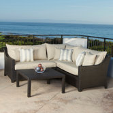 Slate 4 Piece Deep Seating Group with Cushions