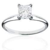 14k White Gold 1/4ct TDW Diamond Solitaire Engagement Ring
