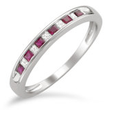 14k White Gold Princess-Cut Ring