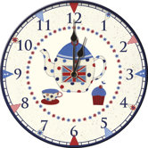 Wanduhr "Tea Party"