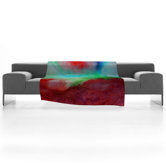 Jacqueline Maldonado The Red Sea Fleece Throw Blanket