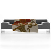 Valentina Ramos The Orange Bird Fleece Throw Blanket