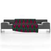 Wagner Campelo Ikat Leaves Fleece Throw Blanket